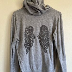 Victoria's Secret Supermodel Essentials Gray Zip-Up Sweater with Hood